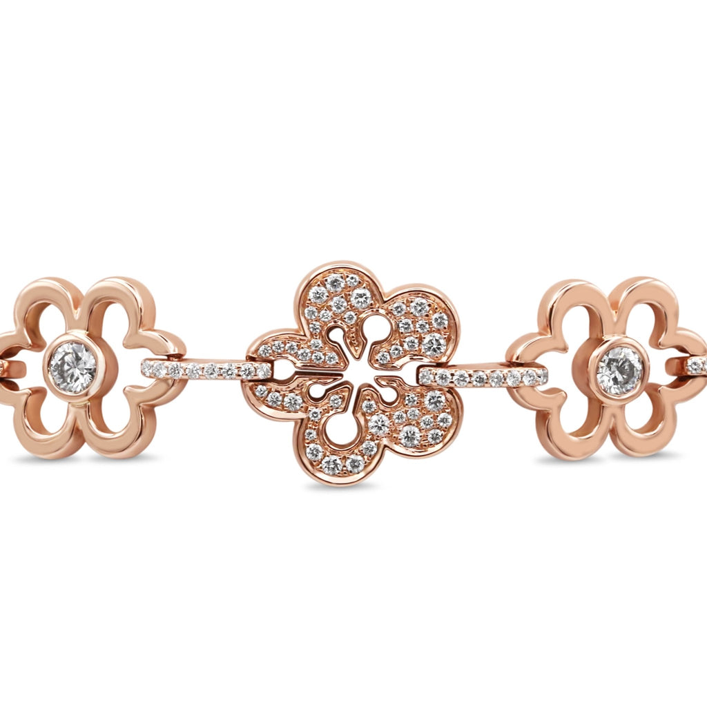 used Boodles Blossom Large Diamond Bracelet - 18ct Rose Gold
