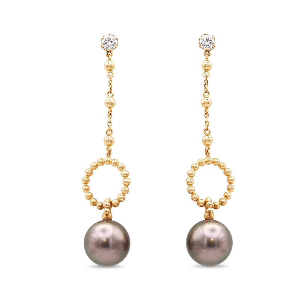 used Boodles Circus Design Long Drop South Sea Cultured Pearl Earrings - 18ct Rose Gold