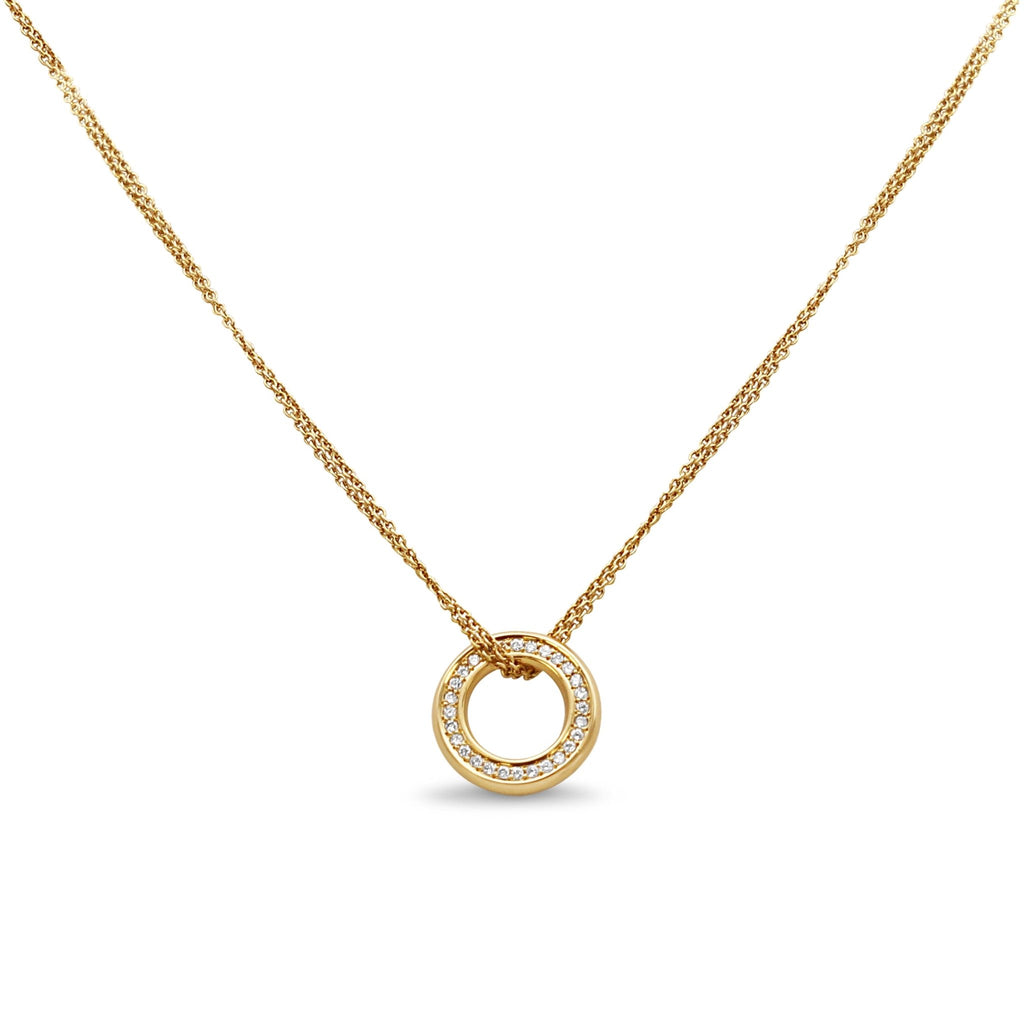 used Boodles Diamond Roulette Pendant On 18" Necklace