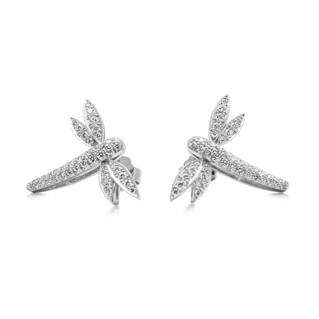 used Boodles Diamond Set Dragonfly Earrings
