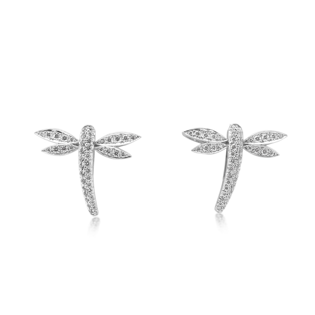 used Boodles Diamond Set Dragonfly Earrings