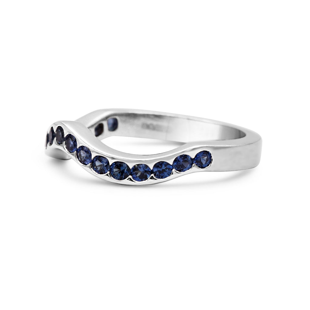 used Boodles Elements Design Sapphire Wishbone Ring - 18ct White Gold