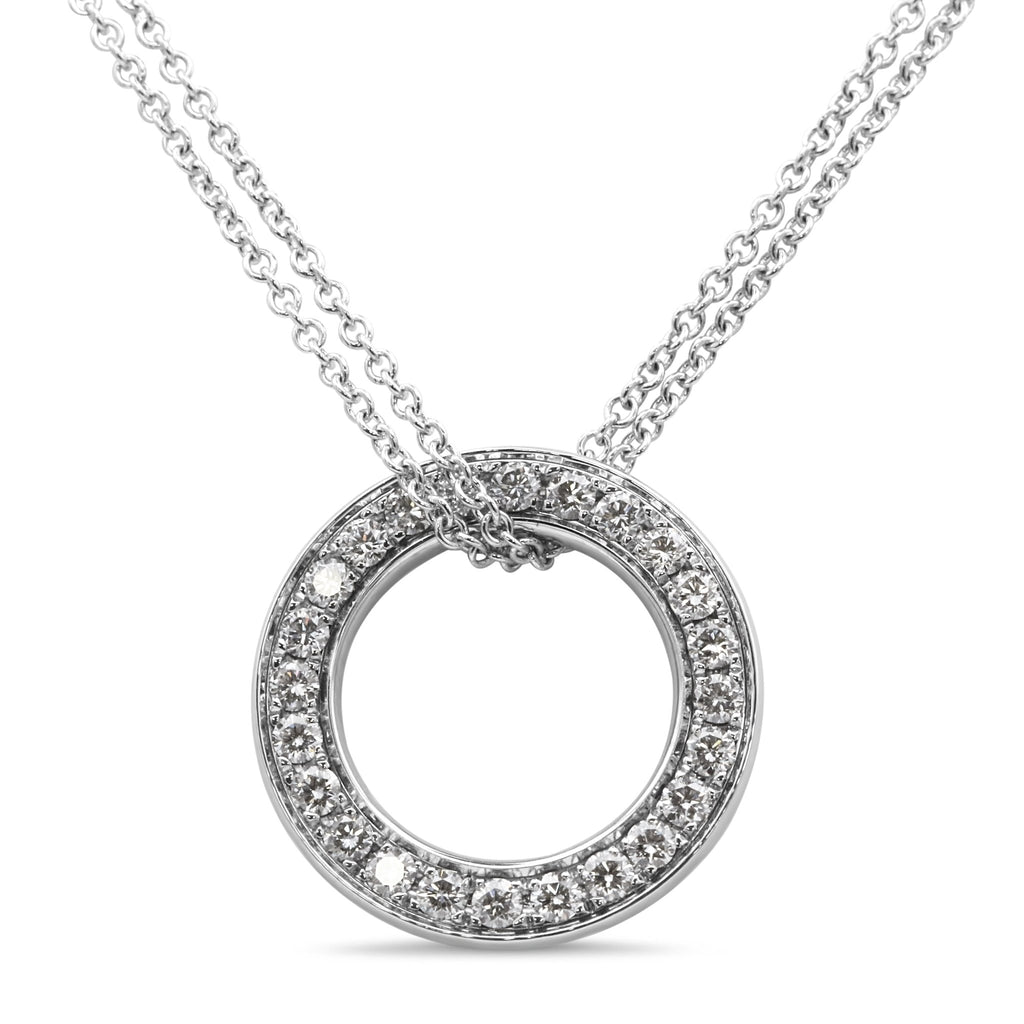 used Boodles Roulette Diamond Pendant Necklace - 18ct White Gold