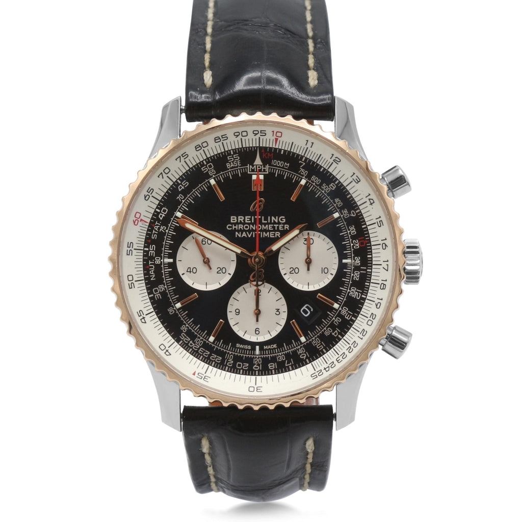 used Breitling Navitimer 1 BO1 46mm Chronograph Steel & 18ct Rose Gold Watch