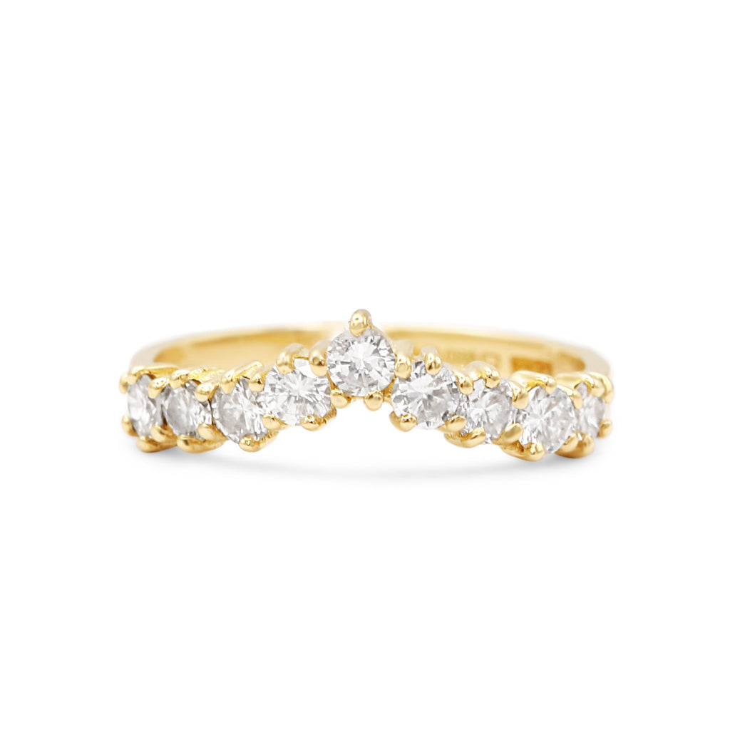 used Brilliant Cut Diamond Set Wishbone Design Ring
