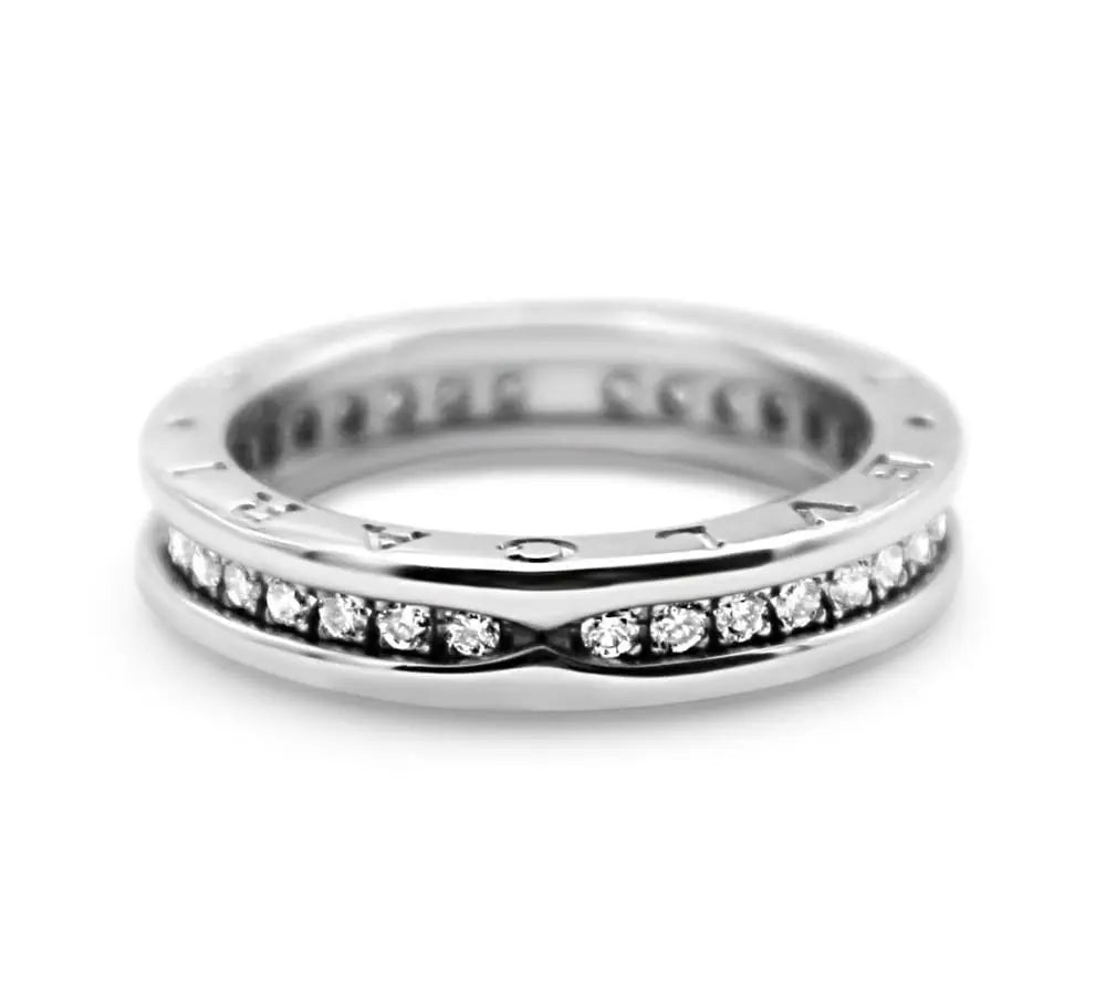 used Bvlgari B.Zero 1 One-Band 18ct White Gold & Diamond Ring Size 55