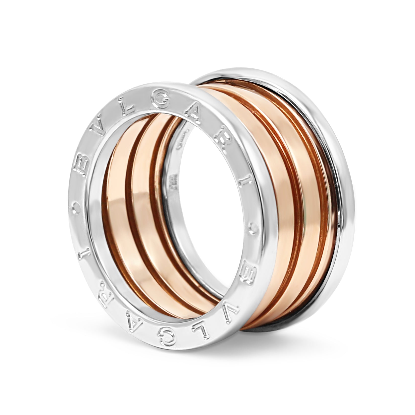 Bvlgari Ring Size 55 18ct Rose White Gold