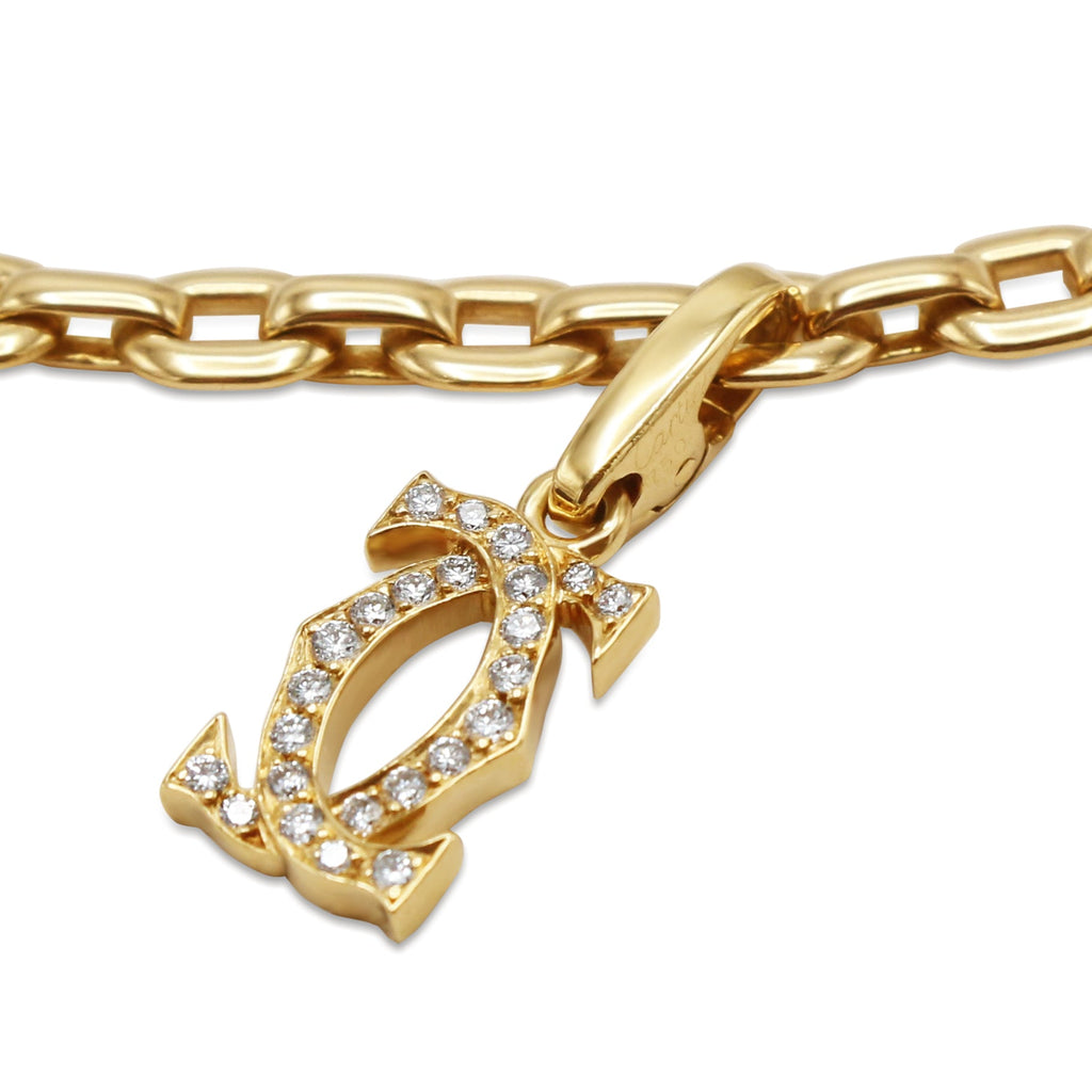 used Cartier 3 Assorted Double C Link Bracelet - 18ct Yellow Gold