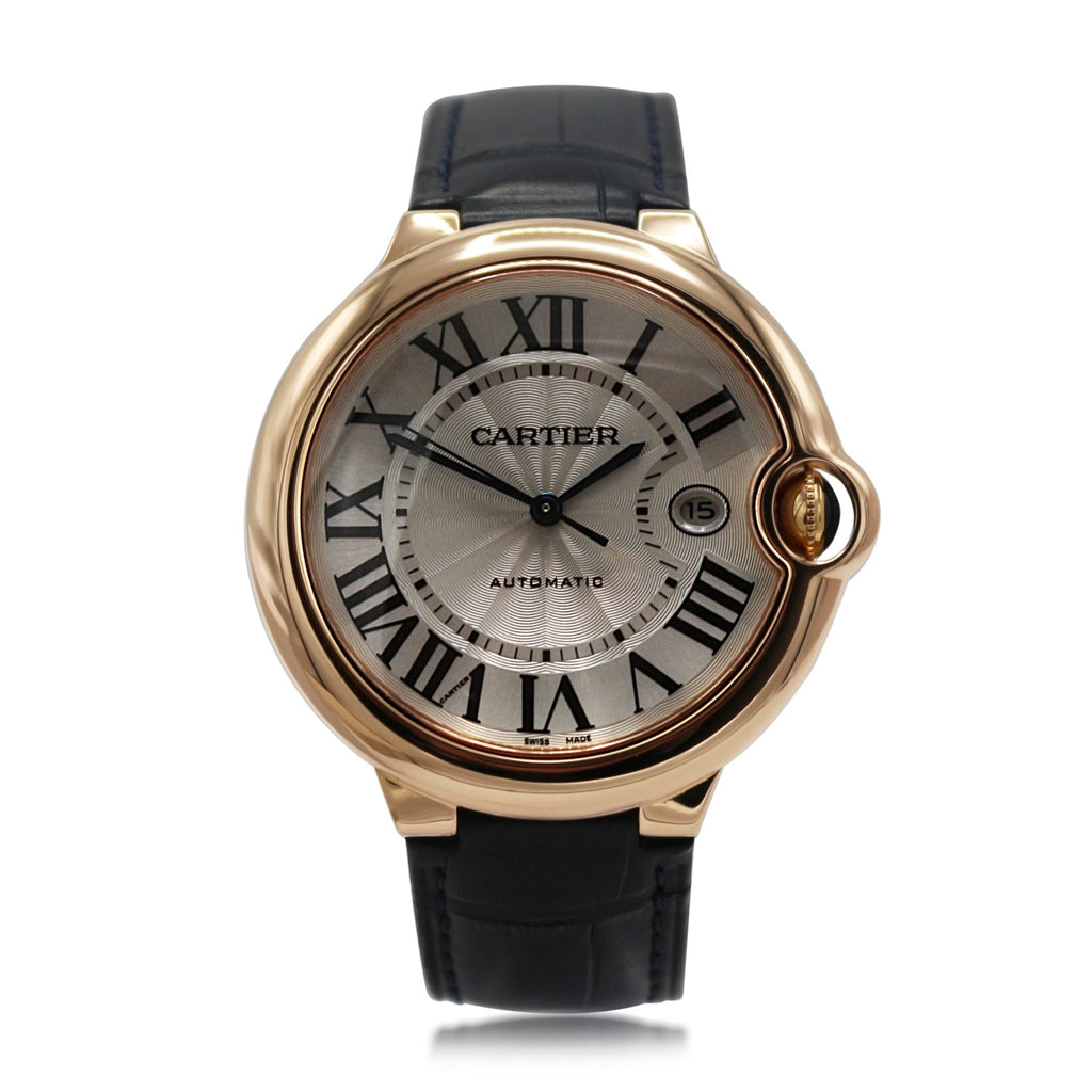 used Cartier Ballon Bleu 42mm 18ct Rose Gold Strap Watch