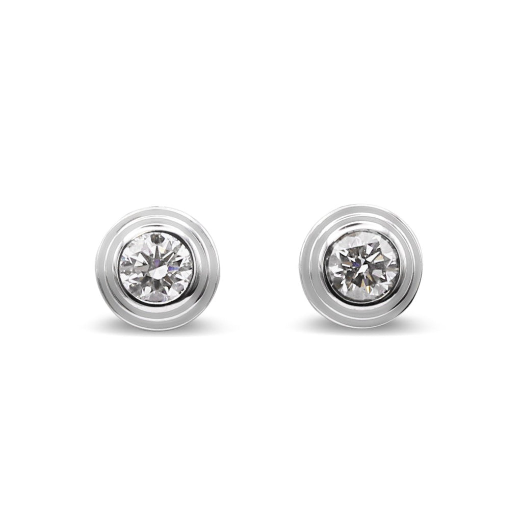 used Cartier D'Amour XS Diamond Stud Earrings - 18ct White Gold