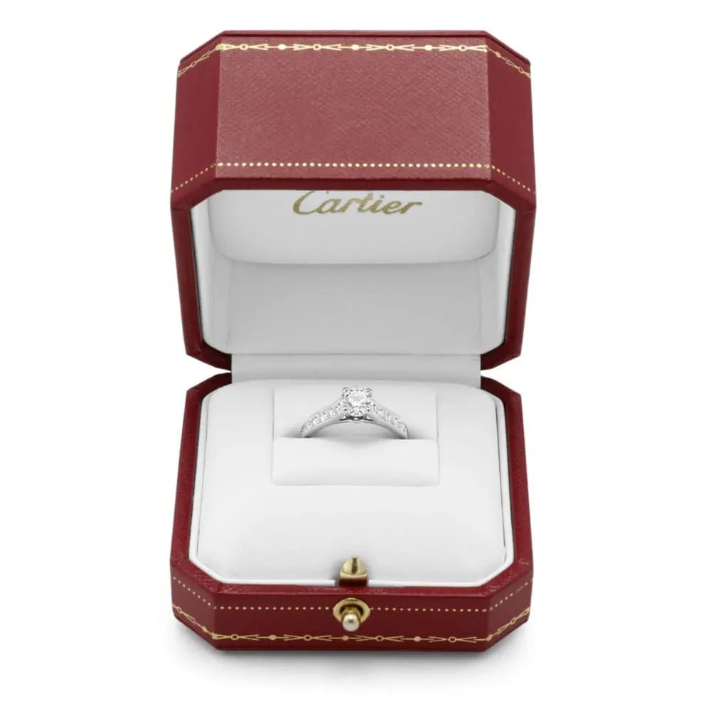 used Cartier GIA Certificated Platinum 0.81ct Diamond Ring
