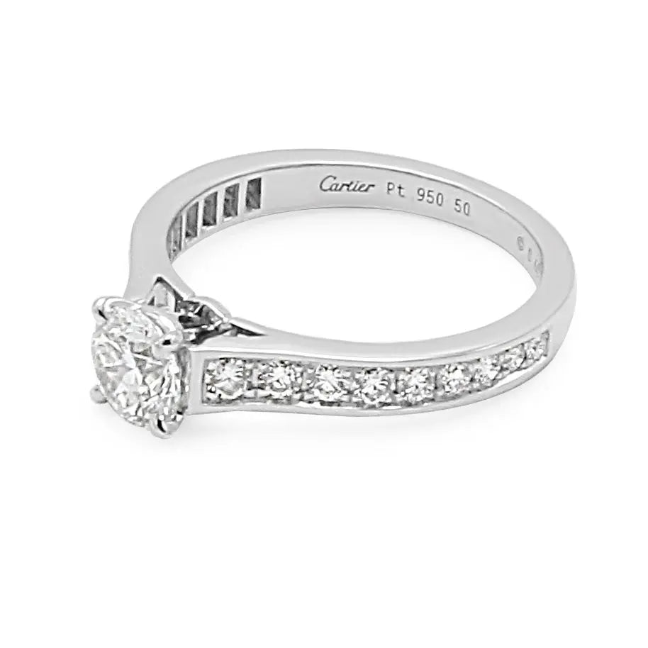 used Cartier GIA Certificated Solitaire Diamond Ring