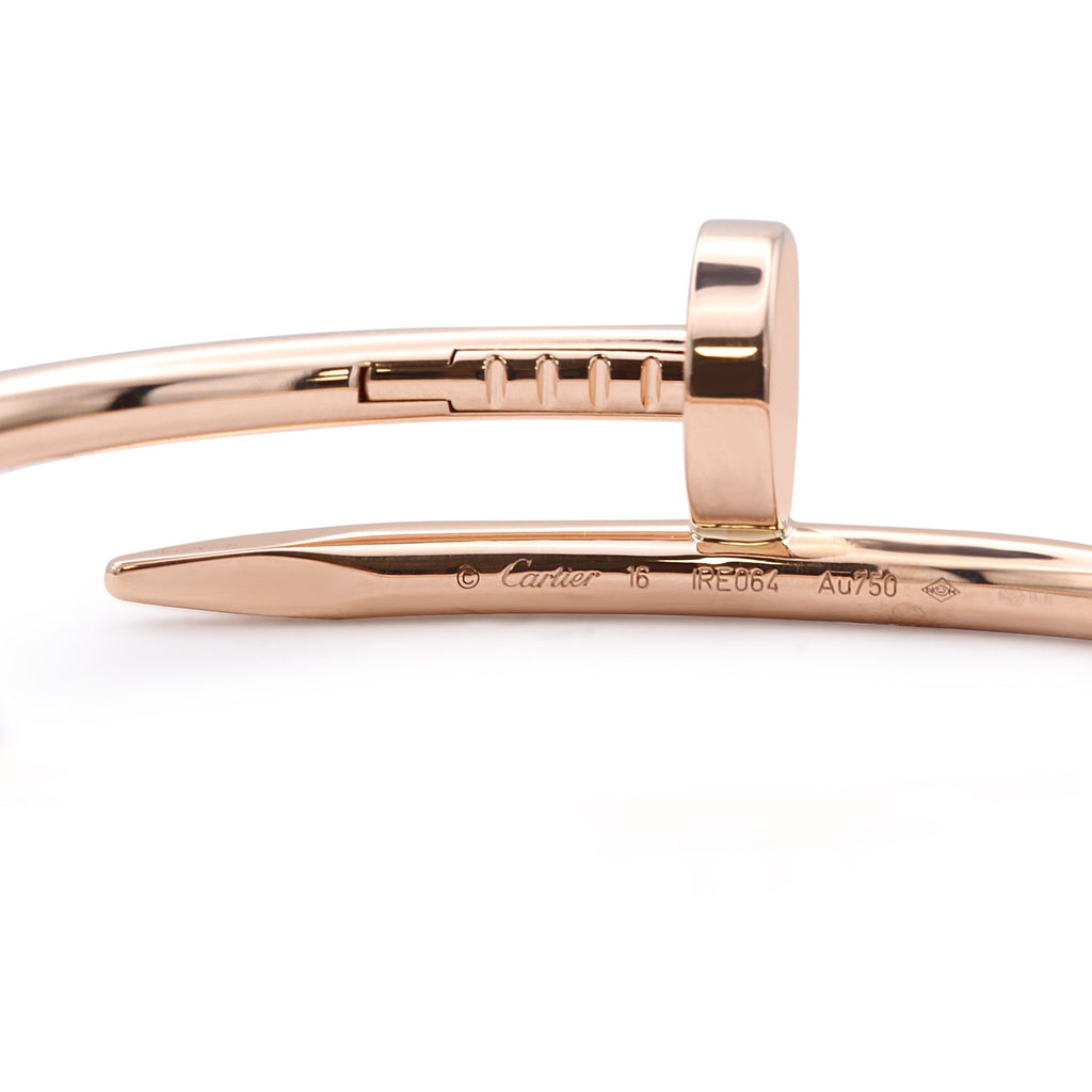 used Cartier Juste Un Clou Bangle - Size 16 - 18ct Rose Gold