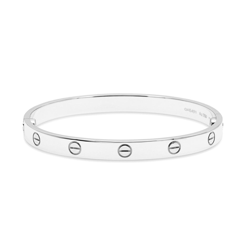 used Cartier Love Bangle 18ct White Gold - Size 18