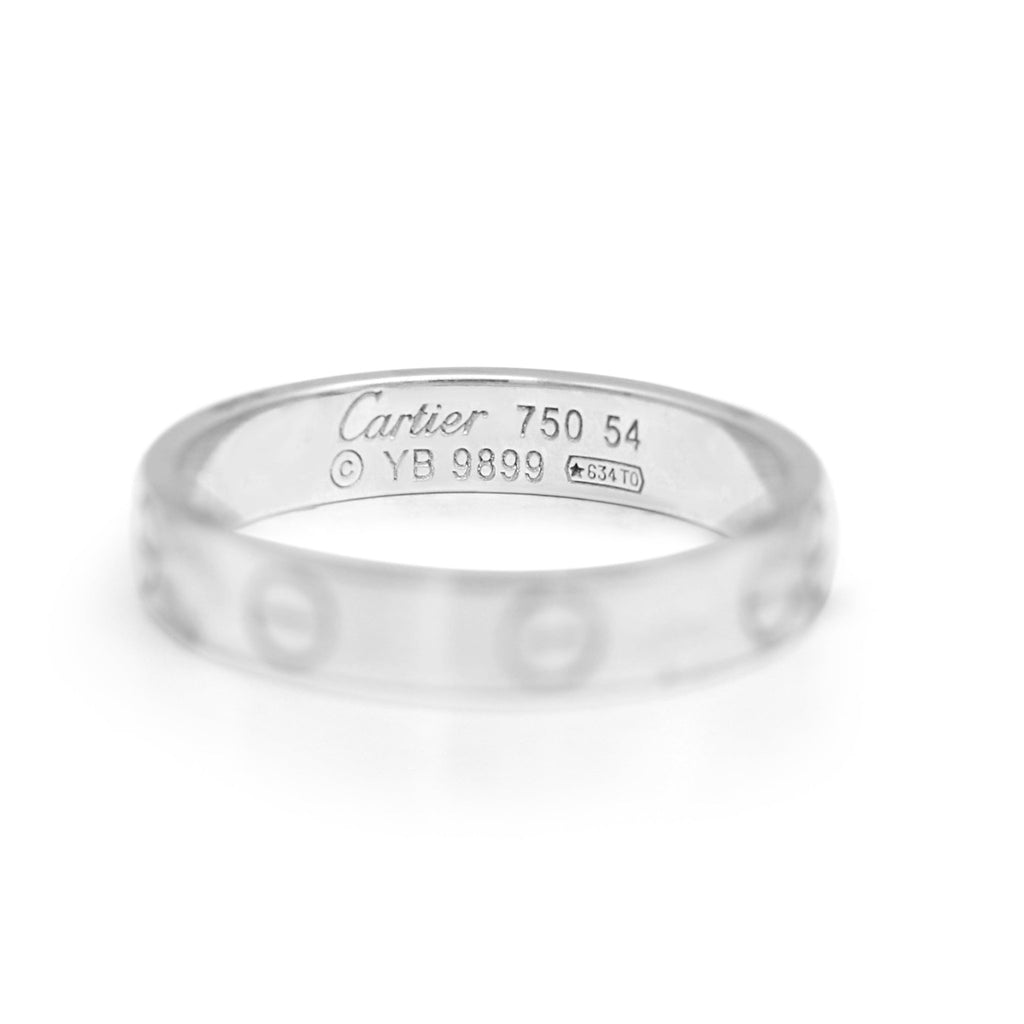 used Cartier Love Ring 3.6mm Size 54 - 18ct White Gold