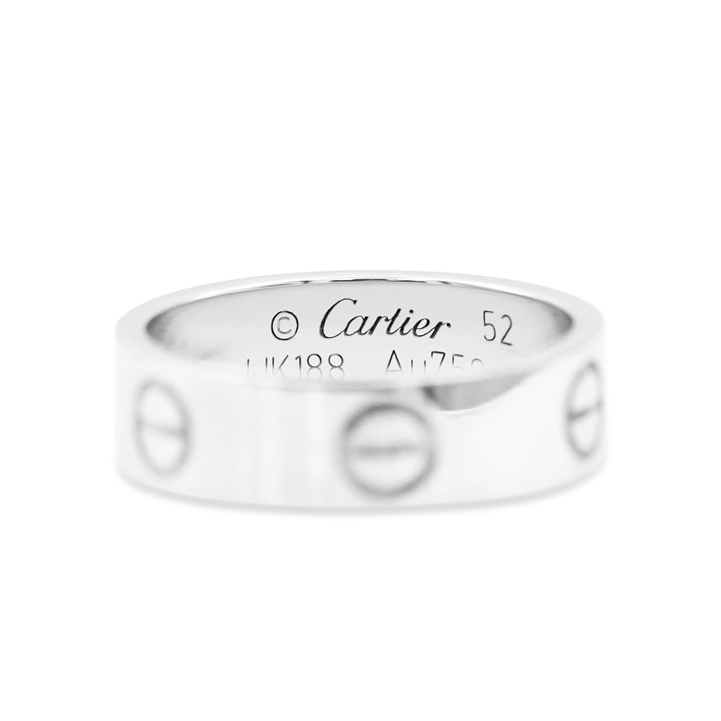 used Cartier Love Ring 5.5mm Size 52 - 18ct White Gold