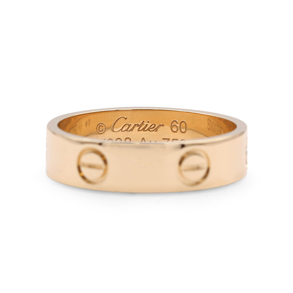 used Cartier Love Ring 5.5mm Size 60 - 18ct Yellow Gold