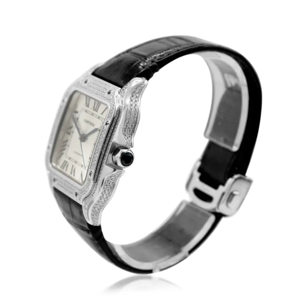 used Cartier Santos Diamond Set Automatic Watch - Model 4190