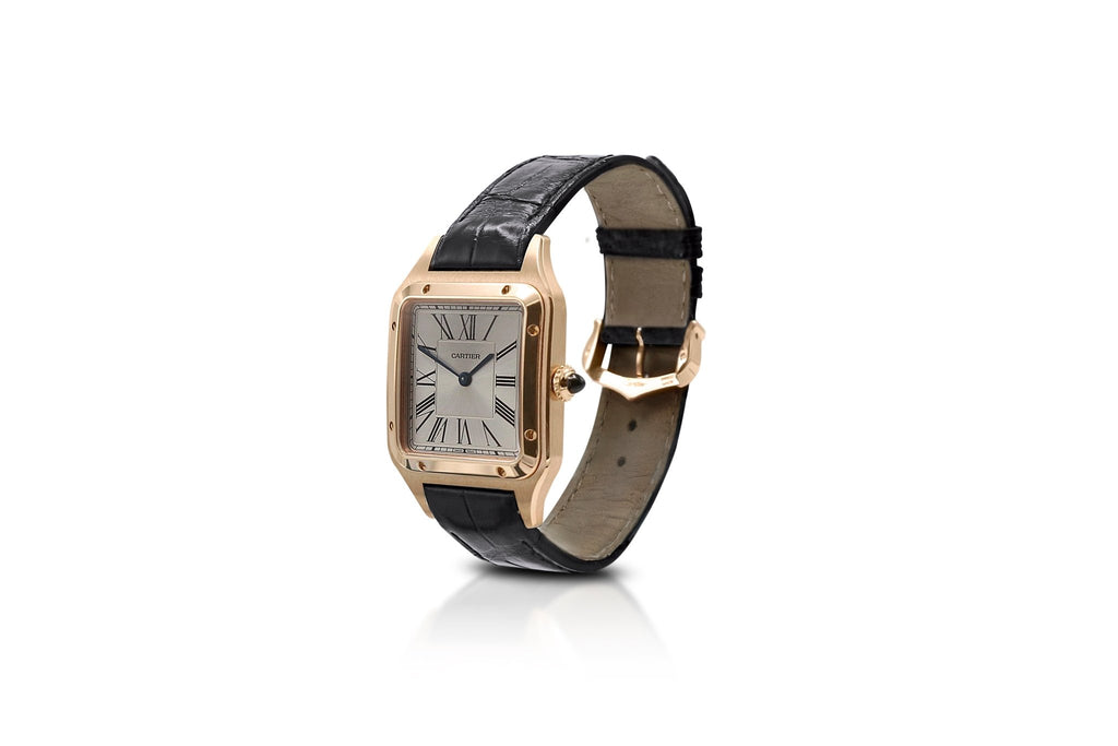 used Cartier Santos-Dumont Large Model Quartz Strap Watch - 18ct Rose Gold REF: 4241