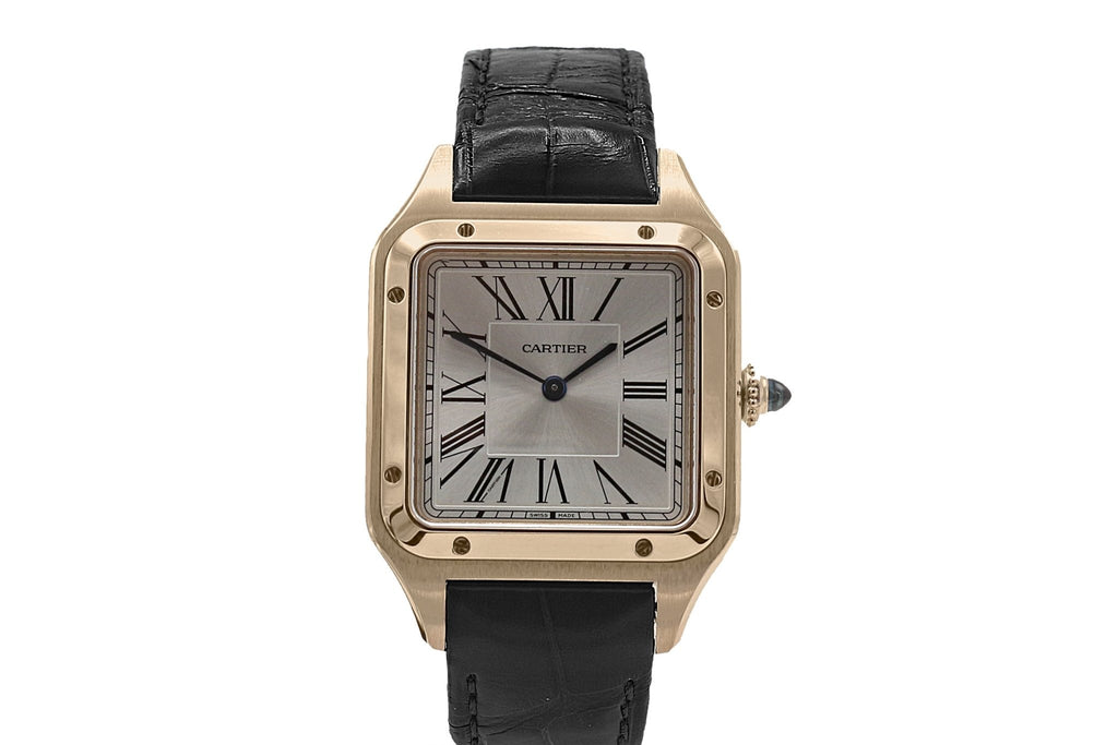 used Cartier Santos-Dumont Large Model Quartz Strap Watch - 18ct Rose Gold REF: 4241