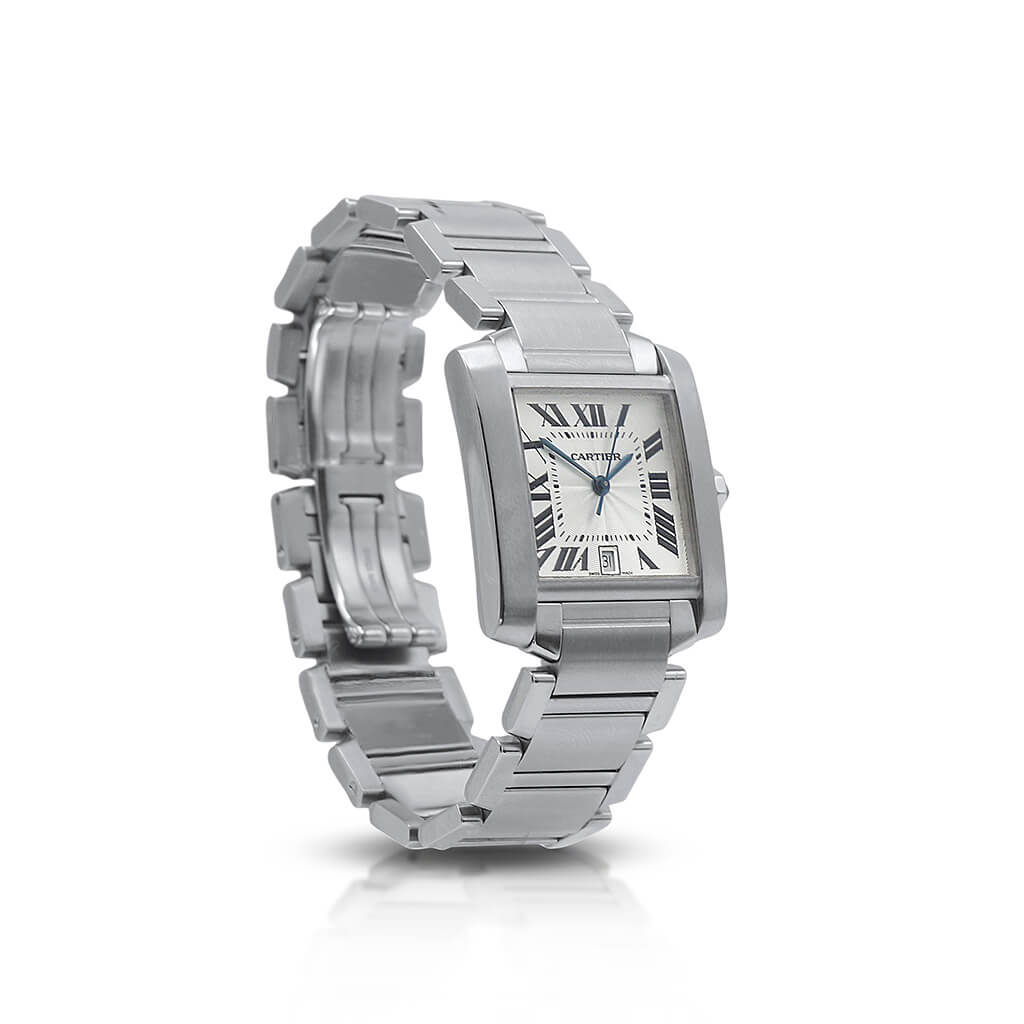 used Cartier Tank Francaise Large Model Automatic Watch - Steel