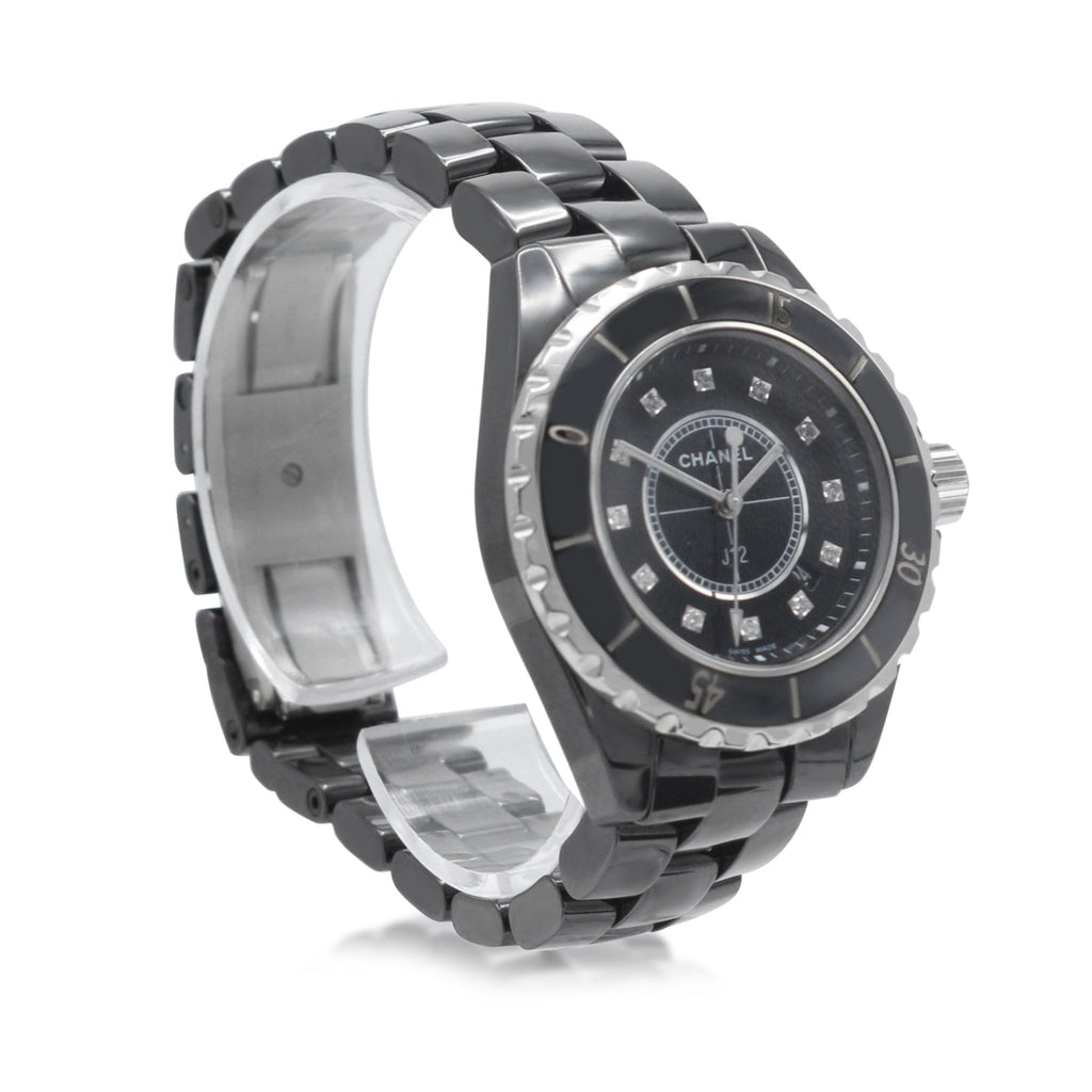 used Chanel J12 33mm Black Ceramic Quartz Watch - Ref: H1625