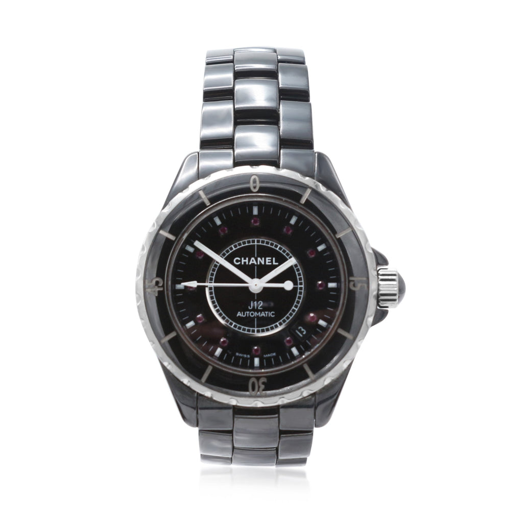 used Chanel J12 38mm Black Ceramic Automatic Watch - Ref: H1635