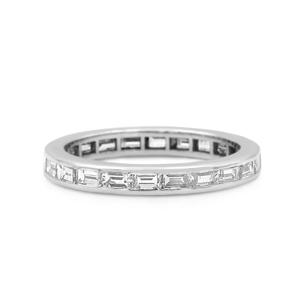 used Channel Set Baguette Cut Diamond Full Eternity Band Ring