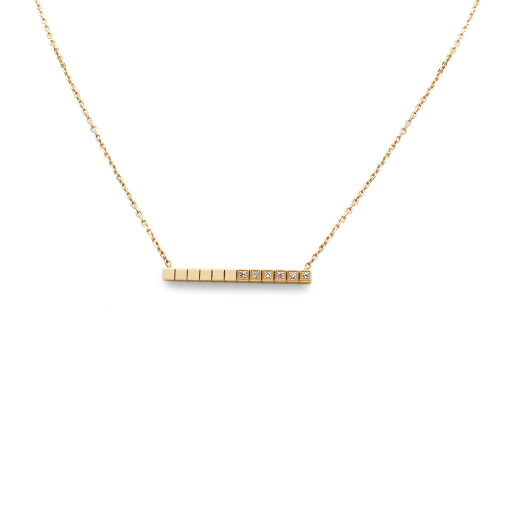 used Chopard Diamond Set Ice Cube Necklace - 18ct Yellow Gold