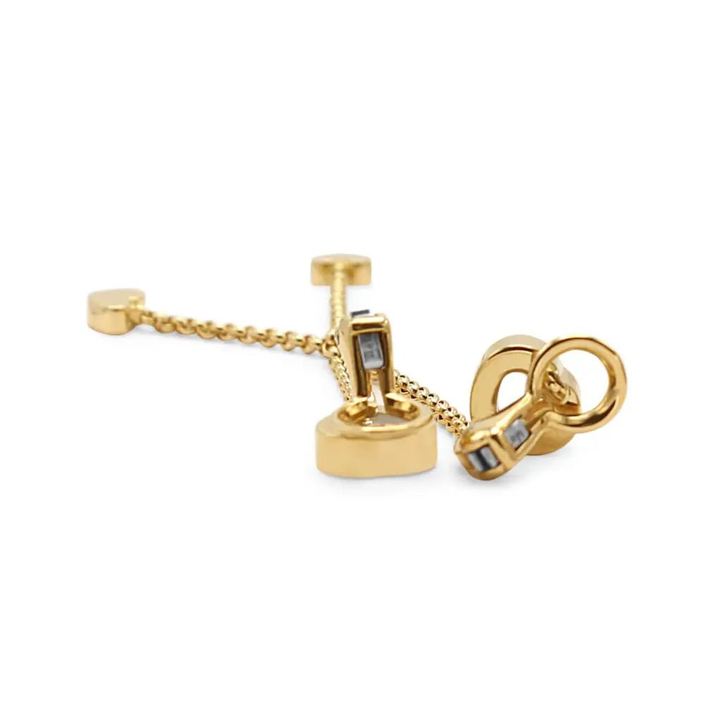 used Chopard Happy Diamonds Hearts Gold Long Clip-On Earrings