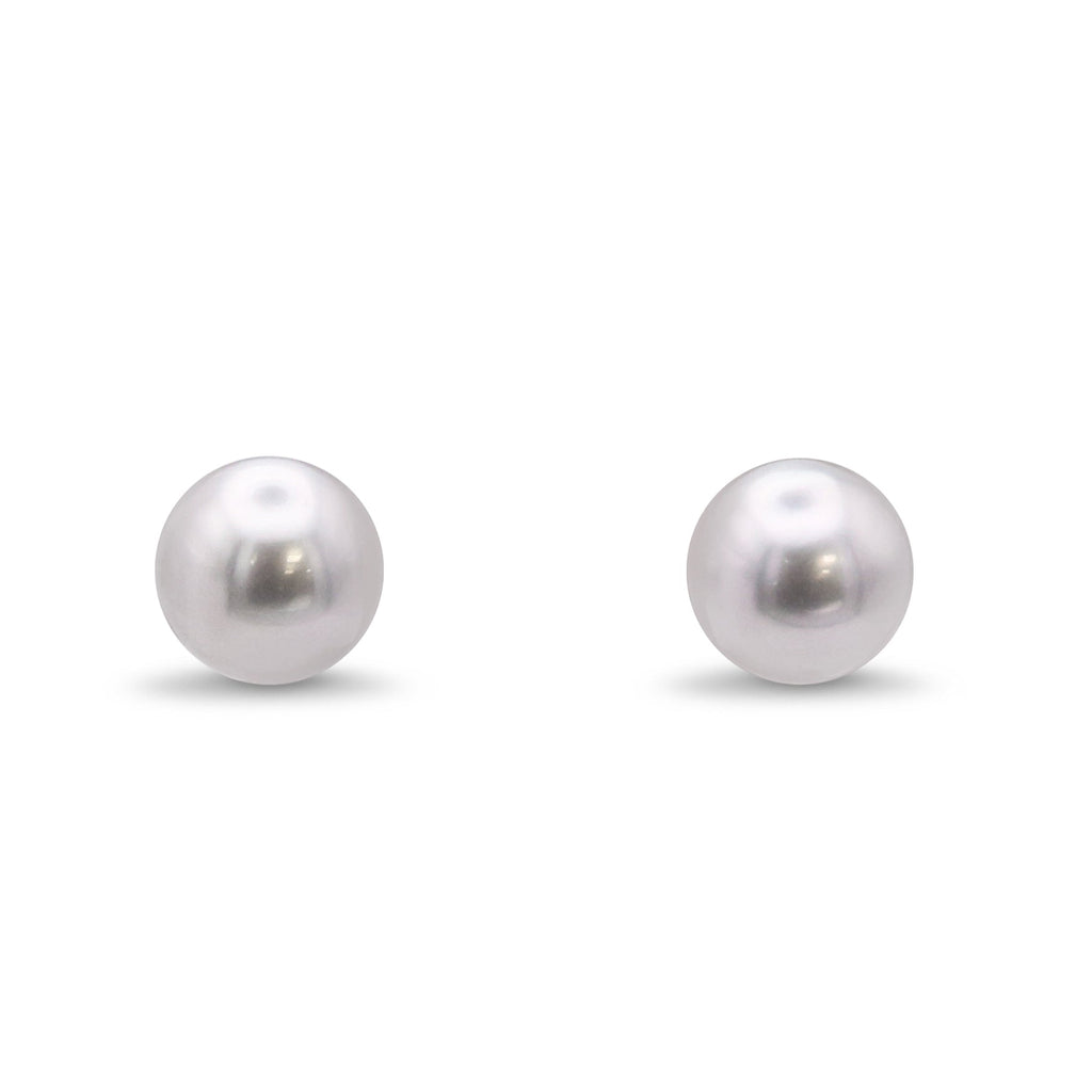 used Cultured Grey Tahitian Pearl Studs - 18ct White Gold