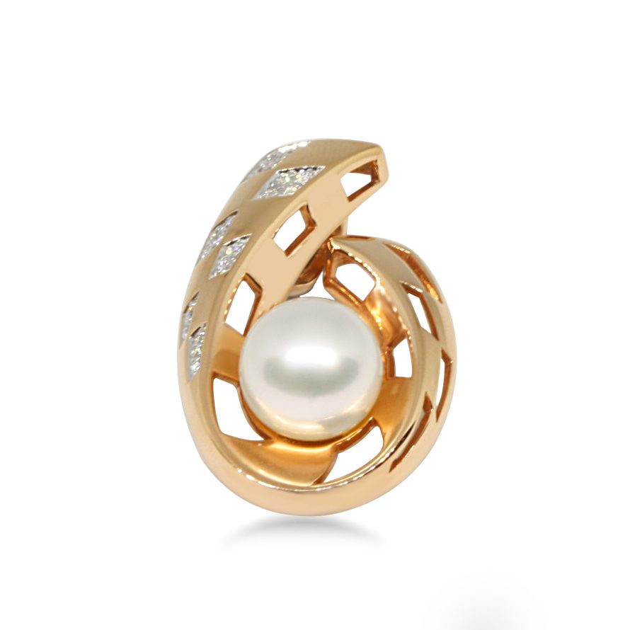 used Cultured Pearl & Diamond Pendant