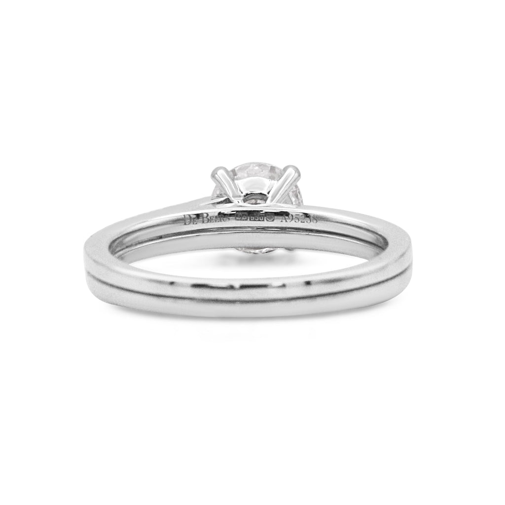 used De Beers The Promise Pink Solitaire Diamond Ring - Platinum