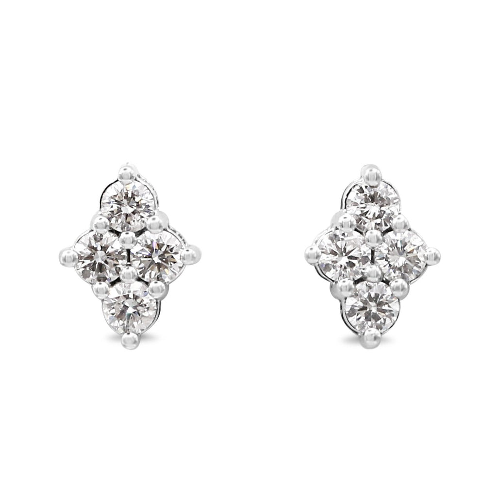 used Diamond Cluster Earrings - 18ct White Gold