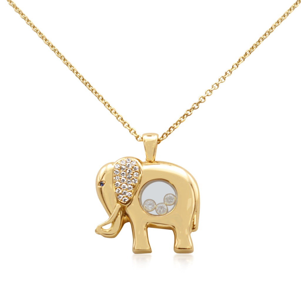 used Diamond Elephant On Boodles 20" Necklace - 18ct Yellow Gold