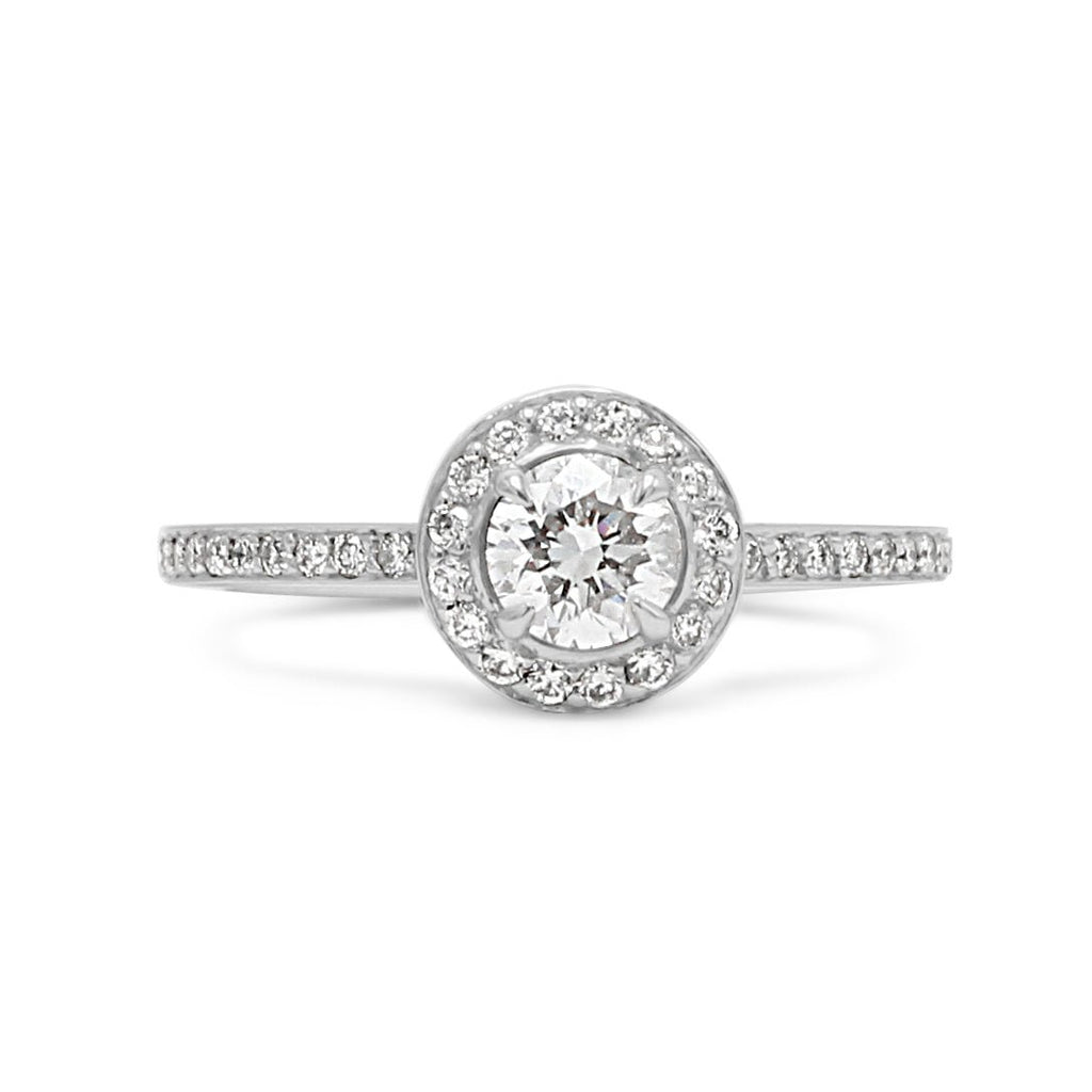 used Diamond Halo Design Ring By Boodles - Platinum