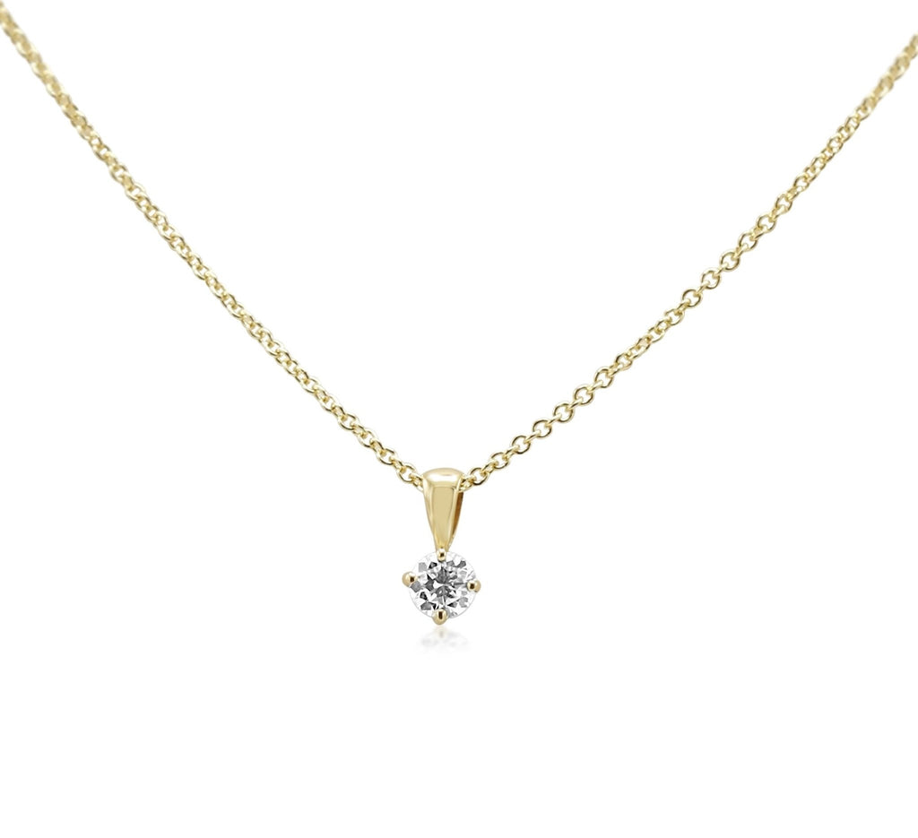 used Diamond Pendant 0.26ct on 18ct Yellow Gold Necklace