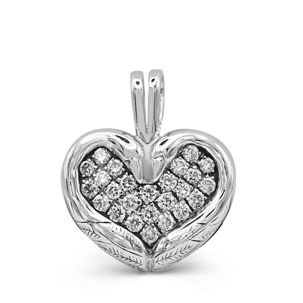 used Diamond Swan/Heart 'Art' Pendant