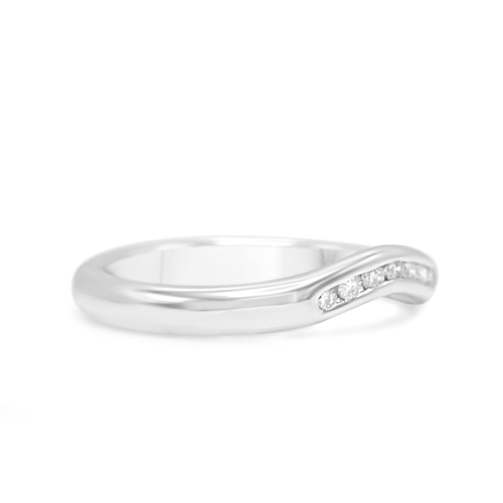 used Diamond Wishbone Ring - 18ct White Gold