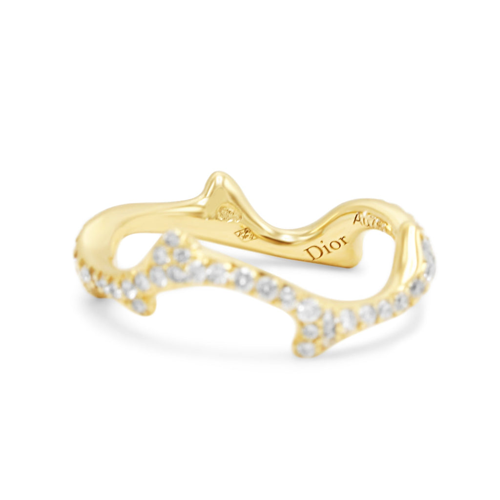 used Dior Bois De Rose Diamond Set Ring - 18ct Yellow Gold