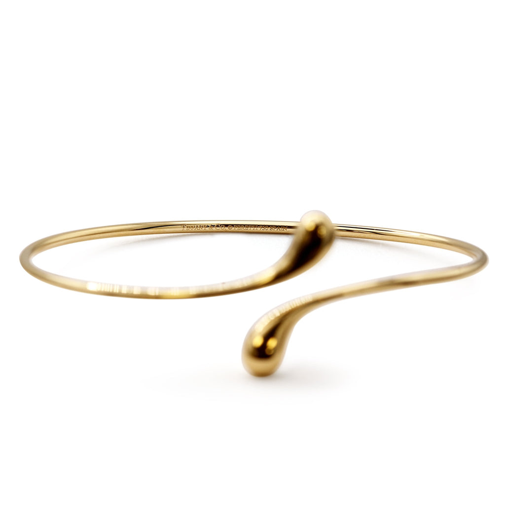 used Elsa Peretti For Tiffany Elongated Teardrop Bangle