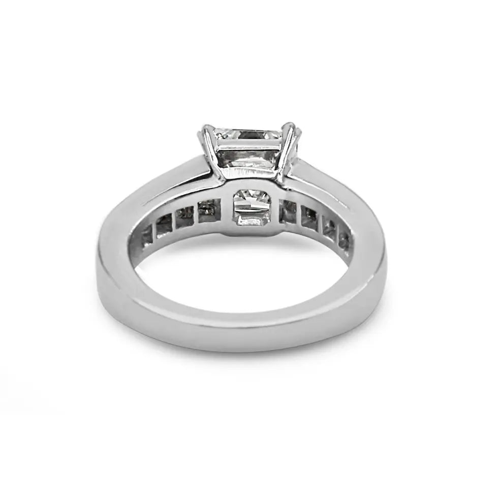 used GAGTL Certificated Square Brilliant Diamond Ring by David Morris