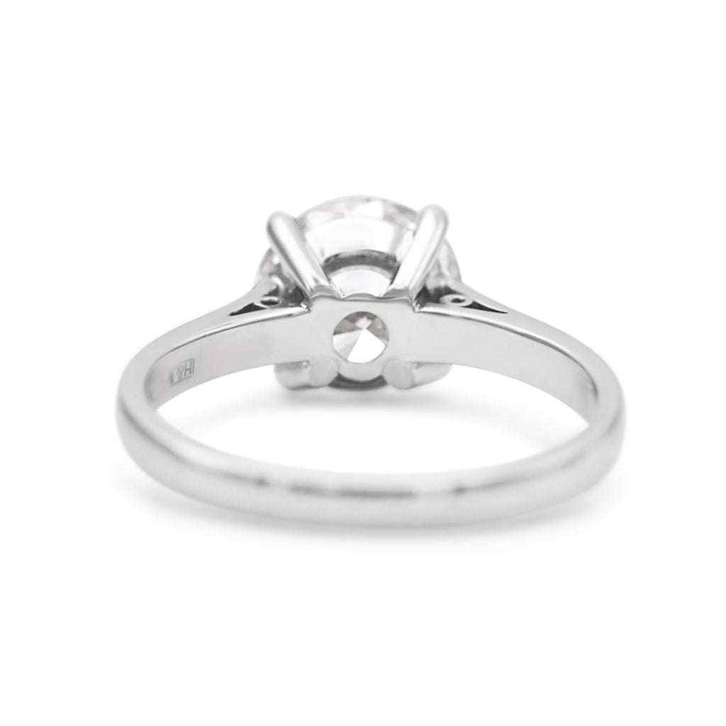 used GCS Certicated Brilliant Cut Solitaire Diamond Ring - Platinum