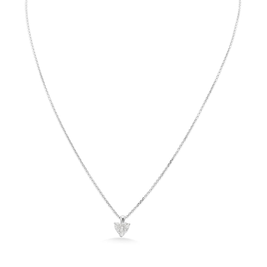 used GCS Certificated 1.03ct Heart Cut Diamond Pendant/Necklace