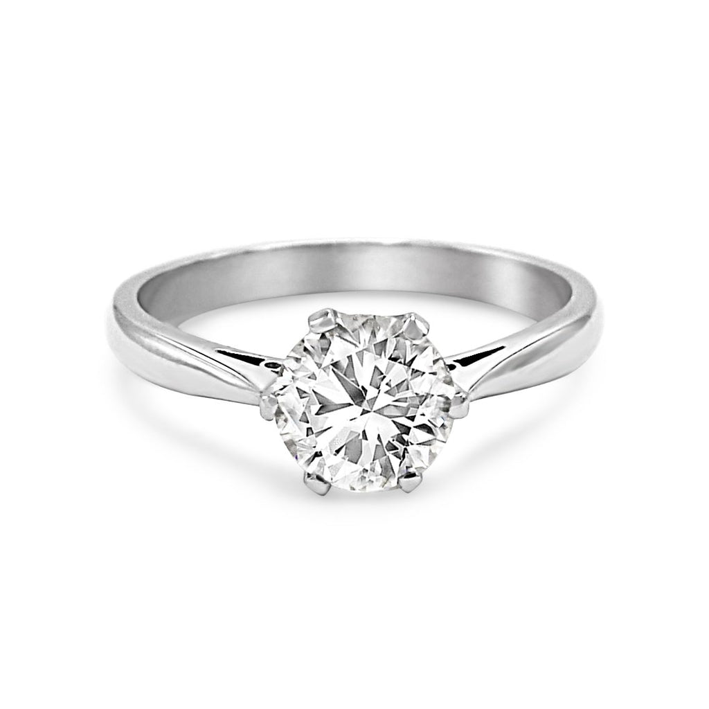 used GCS Certificated 1.24cts Solitaire Diamond Ring