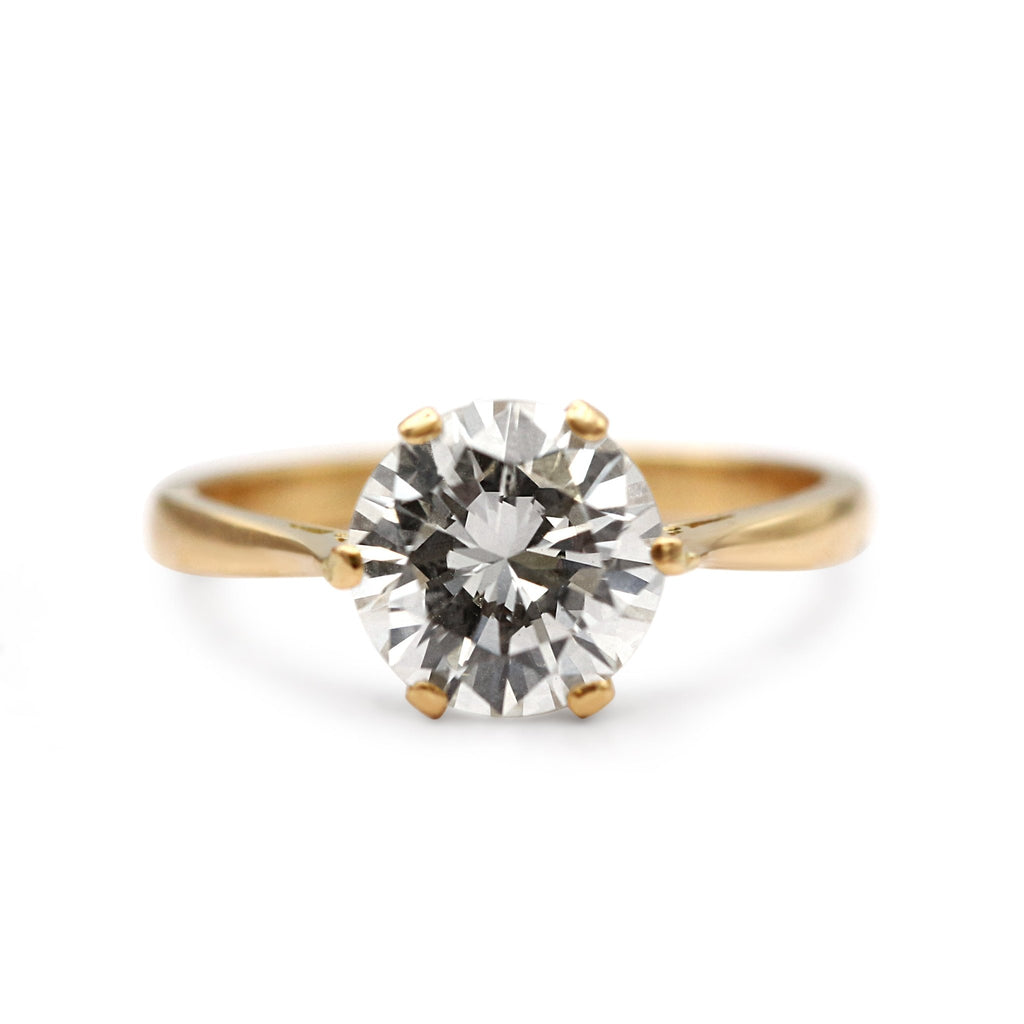 used GCS Certificated Brilliant Cut Solitaire Diamond Ring