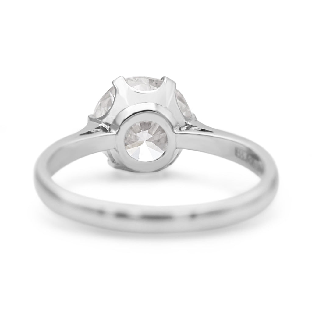 used GCS Certificated Brilliant Cut Solitaire Diamond Ring - Platinum