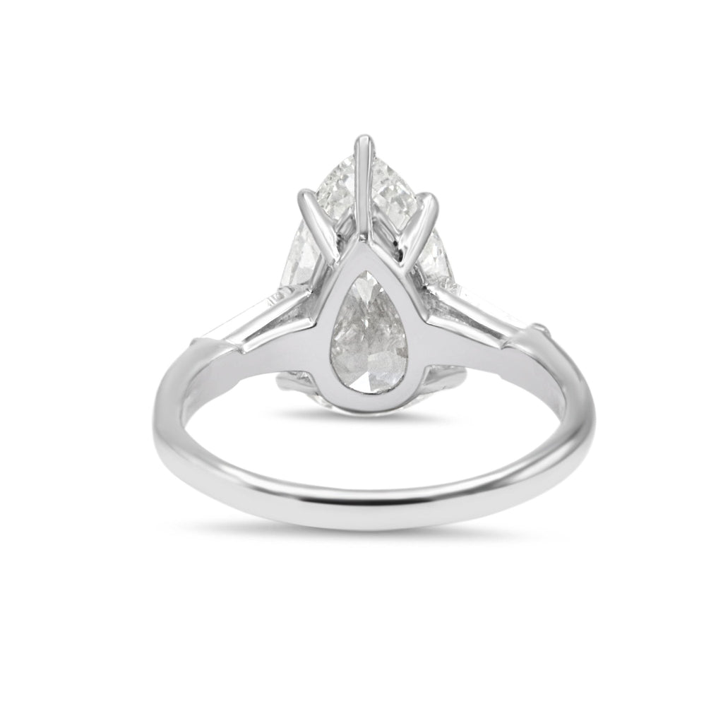 used GCS Certificated Pear Brilliant Cut Diamond Solitaire Ring