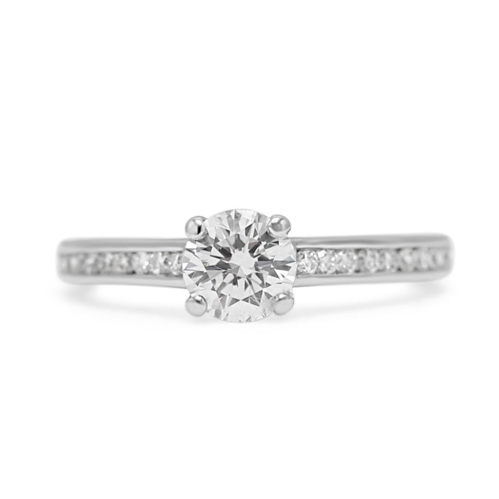 used GIA Certificated 0.60ct Platinum Solitaire Diamond Ring