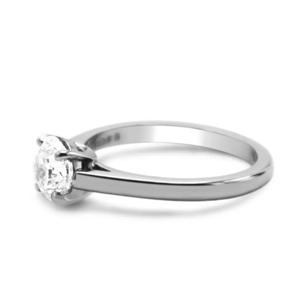 used GIA Certificated 1.00ct Diamond Ring set in Platinum